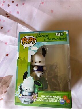 Funko Sanrio Pochacco Vinyl Keychain - White, Black & Purple